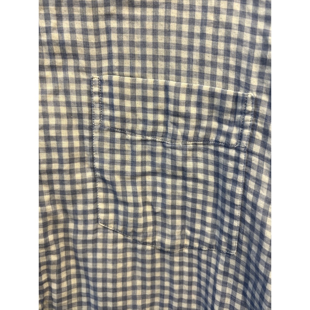 Billy Reid‎ Blue & White Long Sleeve Casual Button Up Plaid Shirt XL, ITALY - Picture 3 of 8